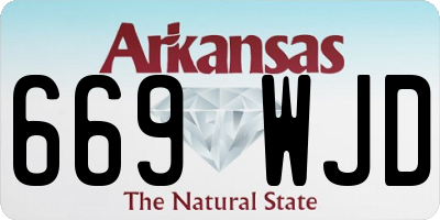 AR license plate 669WJD