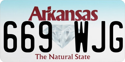 AR license plate 669WJG
