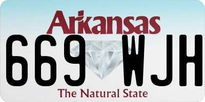 AR license plate 669WJH