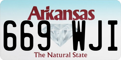 AR license plate 669WJI