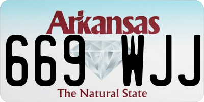 AR license plate 669WJJ