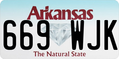 AR license plate 669WJK