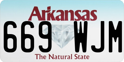 AR license plate 669WJM