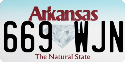 AR license plate 669WJN