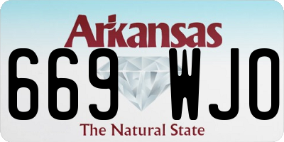AR license plate 669WJO