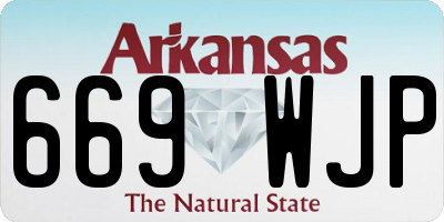 AR license plate 669WJP