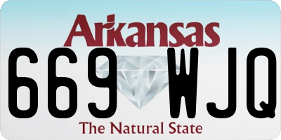 AR license plate 669WJQ
