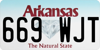 AR license plate 669WJT