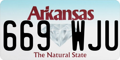 AR license plate 669WJU