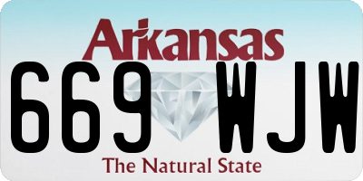 AR license plate 669WJW