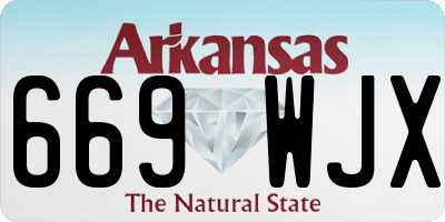 AR license plate 669WJX