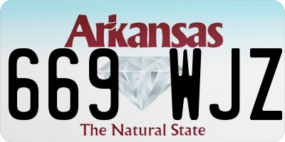 AR license plate 669WJZ
