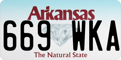 AR license plate 669WKA