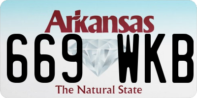 AR license plate 669WKB