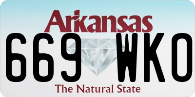 AR license plate 669WKO