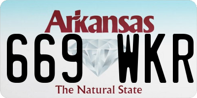 AR license plate 669WKR