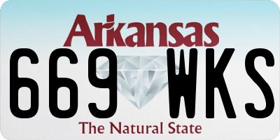 AR license plate 669WKS
