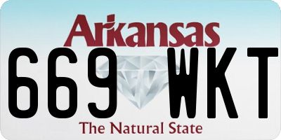 AR license plate 669WKT