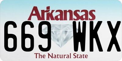 AR license plate 669WKX