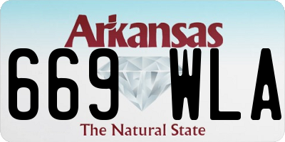 AR license plate 669WLA