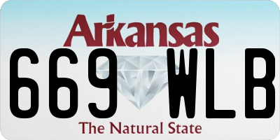 AR license plate 669WLB