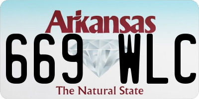 AR license plate 669WLC