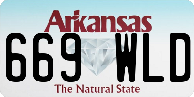 AR license plate 669WLD