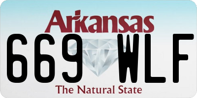 AR license plate 669WLF