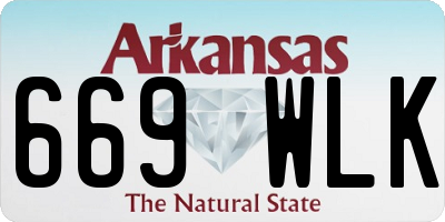 AR license plate 669WLK