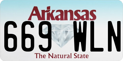 AR license plate 669WLN