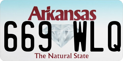 AR license plate 669WLQ