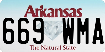 AR license plate 669WMA