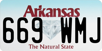 AR license plate 669WMJ