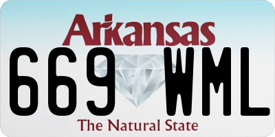 AR license plate 669WML