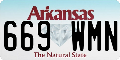 AR license plate 669WMN