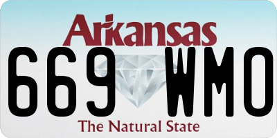 AR license plate 669WMO