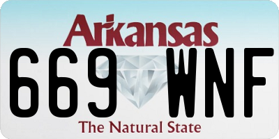 AR license plate 669WNF
