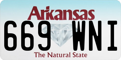 AR license plate 669WNI