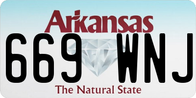 AR license plate 669WNJ