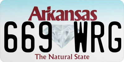 AR license plate 669WRG