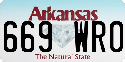 AR license plate 669WRO