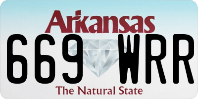 AR license plate 669WRR