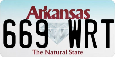 AR license plate 669WRT