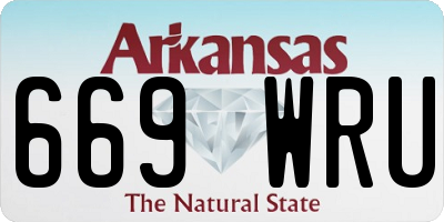 AR license plate 669WRU