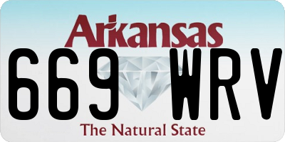 AR license plate 669WRV