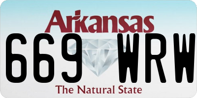 AR license plate 669WRW