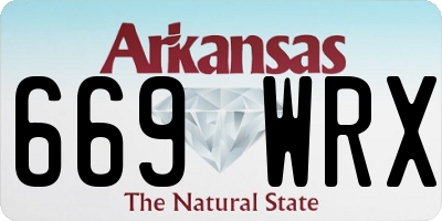 AR license plate 669WRX