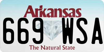 AR license plate 669WSA