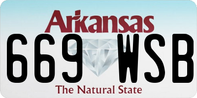 AR license plate 669WSB