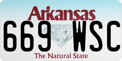 AR license plate 669WSC